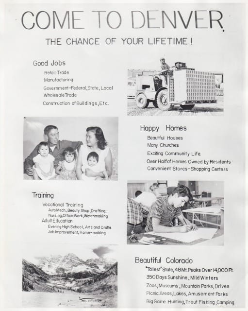 Bureau of Indian Affairs relocation brochure distributed to Native Americans, 1950s, Courtesy National Archives and Records Administration