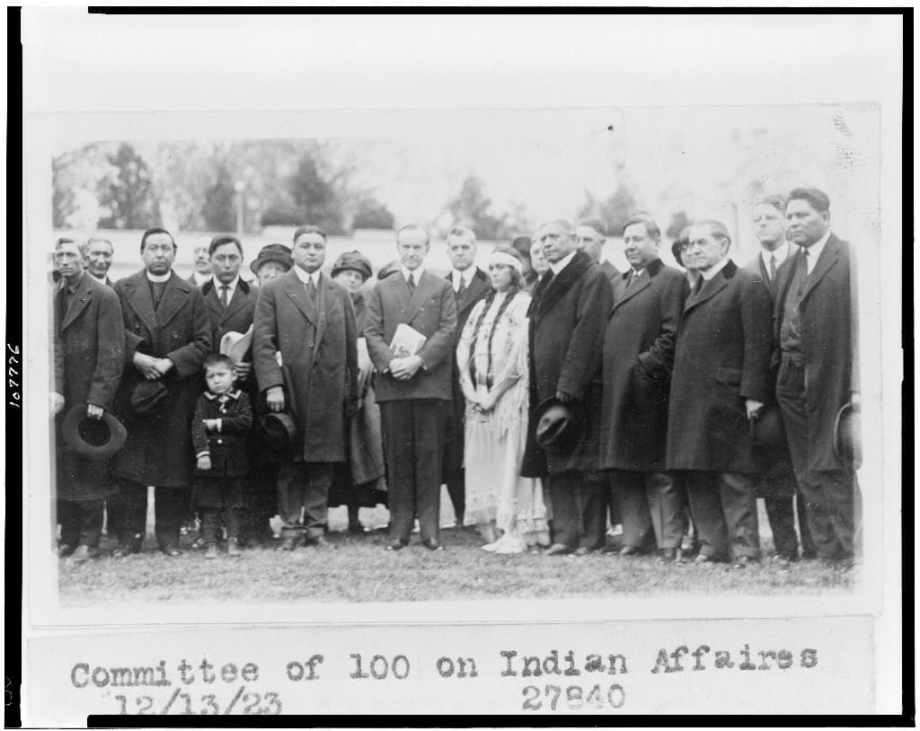 Committee of 100 on Indian Affaires. , 1923. Photograph. https://www.loc.gov/item/93506281/