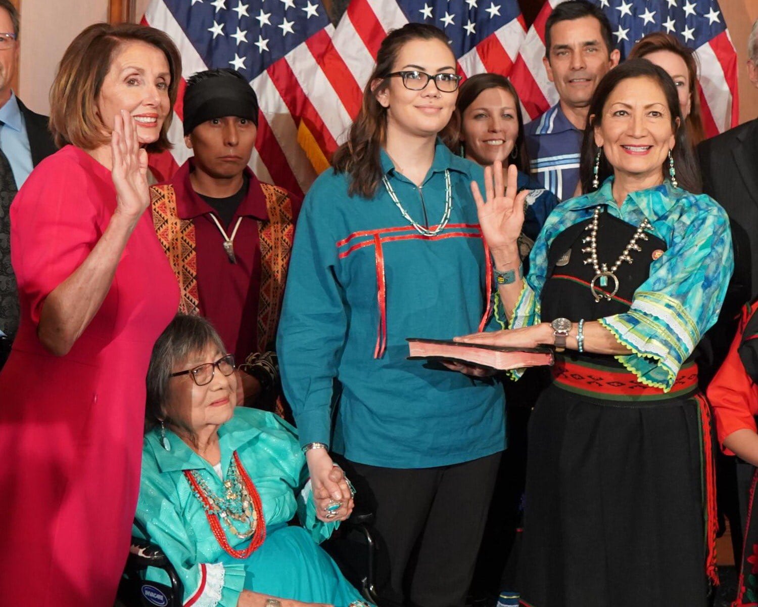 Haaland, Deb. Deb Haaland taking oath. 3 Jan. 2019. Twitter, https://twitter.com/RepDebHaaland/status/1127600090737205250/photo/1.