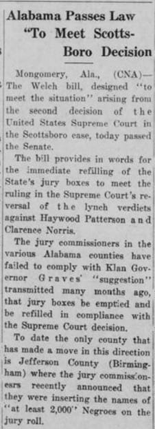 Picture3.jpg “Alabama Passes Law ‘To Meet Scottsboro Decision,’” The Omaha Guide, September 21, 1935. From Library of Congress, Chronicling America. https://chroniclingamerica.loc.gov/lccn/sn93062828/1935-09-21/ed-1/seq-2/